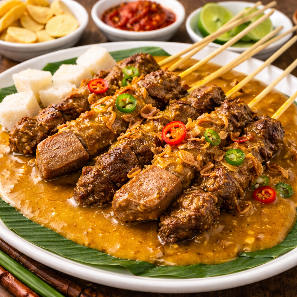 Sate Padang Campur Lidah dan Daging Martabak Kubang Hayuda